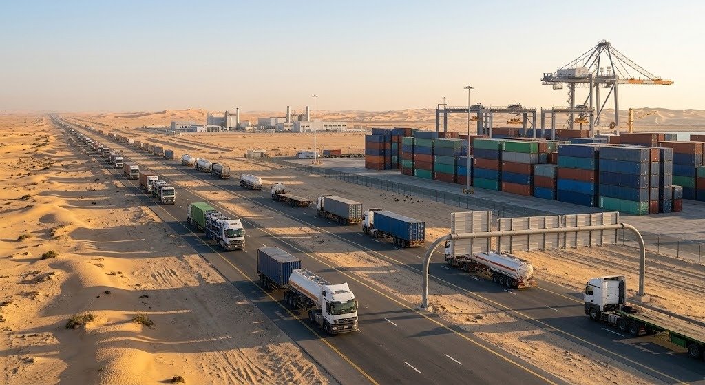 Abu Dhabi to Saudi cargo services
